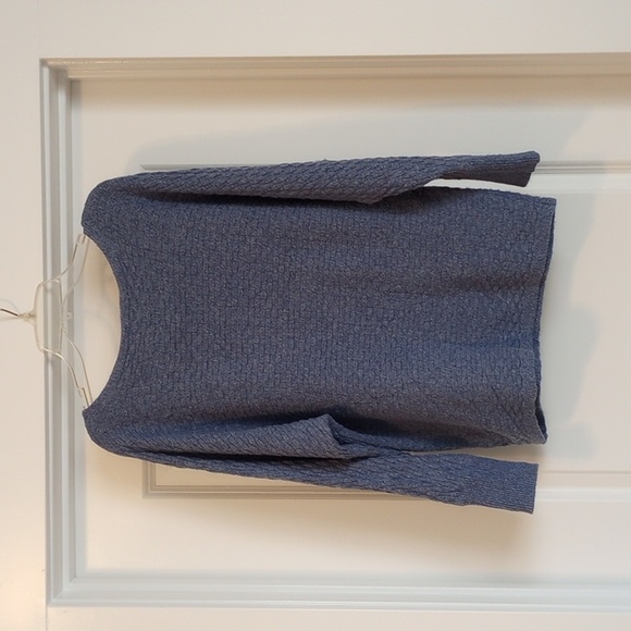 Vince Camuto Womens Sweater Sz L Blue Pullover Knit Cozy Comfy Cotton Blend Warm - Picture 5 of 7